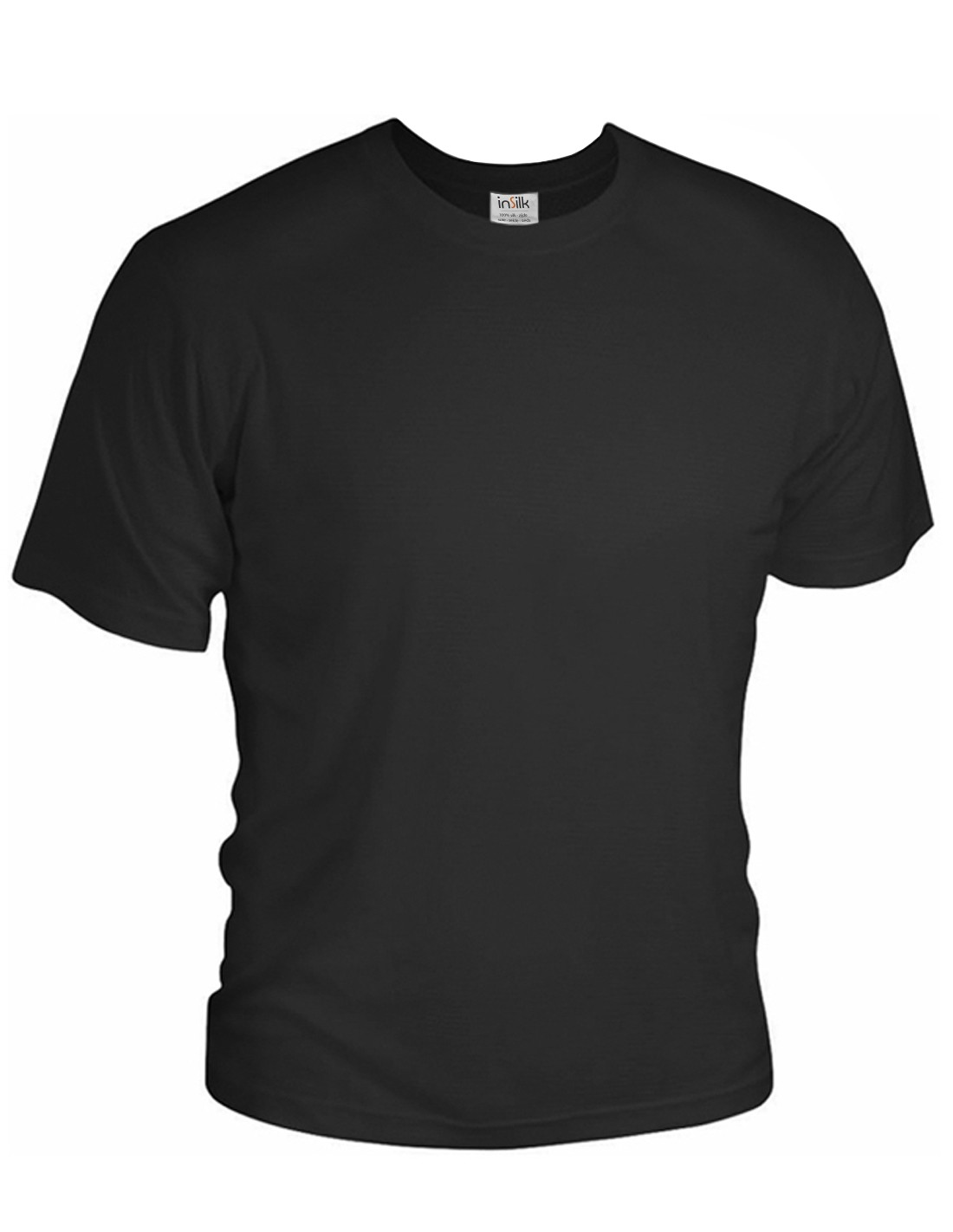 Basistheorie kolonie meloen Zijden T-Shirt Rondhals inSilk Silkbasics Zwart